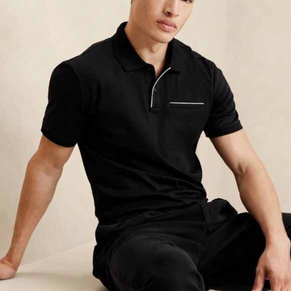 NWT Banana Republic Luxury-Touch Resort Polo Shirt - Picture 1 of 7